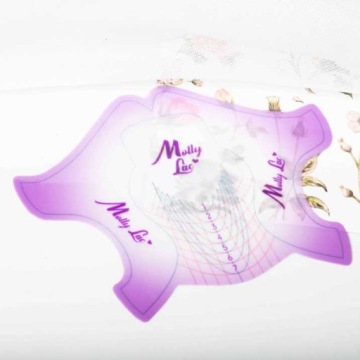 Шаблоны для ногтей пластиковые формы Гибкие MollyLac фиолетовые 500 шт.