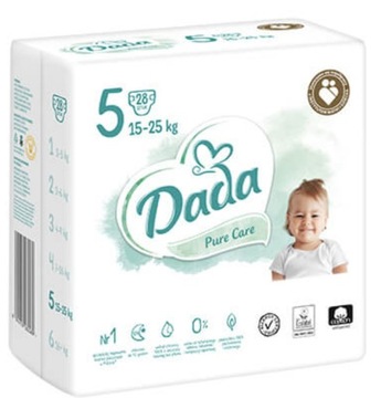 Pieluszki Dada 5 Pure Care Pampersy 15-25kg 28 szt