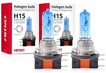 ŻARÓWKA H15 12V 15W/55W Super White