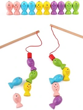 МАГНИТНЫЕ БЛОКИ ИГРУШКА ДЛЯ РЫБАЛКИ ИГРА РЫБАЛКА МОНТЕССОРИ