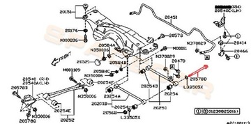 БОЛТ ЗАДНЕГО ПОВОРОТНОГО РЫЧАГА SUBARU LEGACY FORESTER IMPREZA