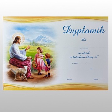 DYPLOM (świadectwo) UKOŃCZENIA KATECHEZY - KL. O