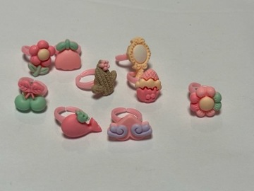 НАБОР ИЗ 9 ДЕТСКИХ КОЛЬЦ-СЕРДЦЕВ