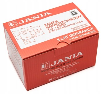 JANIA Гаражный ригельный замок для гаражных ворот z005 TYTAN T-3