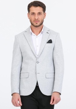 Модный мужской вязаный жакет, серый 48 М