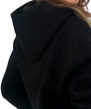 Dámske tepláky komplety vkladacie cez hlavu s kapucňou výšivka čierna L/XL