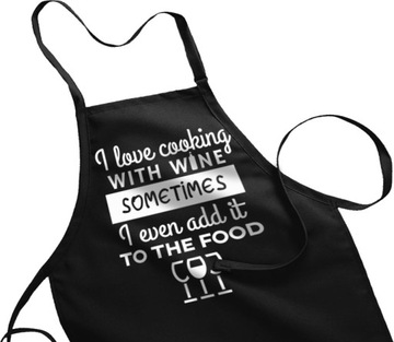 FARTUCH KUCHENNY Z NADRUKIEM I Cooking With Wine