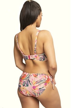 65F Panache Paradise pink tropical bandeau biustonosz do stroju kąpielowego