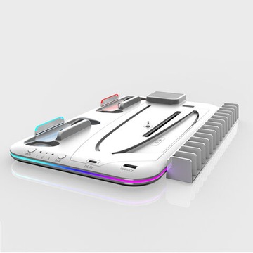 STACJA ŁADUJĄCADA DOCK Z PODŚWIETLANIEM RGB PS5 SLIM 2023 + WENTYLATOR