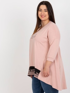 Женская асимметричная ТУНИКА PLUS SIZE с надписями