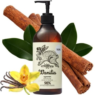 YOPE MYDŁO DO RĄK WANILIA CYNAMON NATURALNE 500ml