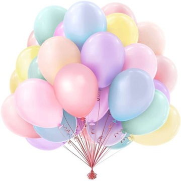 Balony Strong PartyDeco PASTELOWE KOLOROWE na URODZINY plener 50 szt