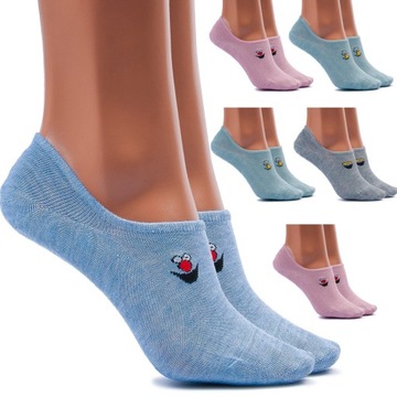 6x BAWEŁNIANE STOPKI damskie NISKIE SKARPETY 39-42
