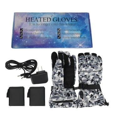 PODGRZEWANE RĘKAWICE AKUMULATOROWE Z 3 POZIOMAMI GRZANI DO JAZDY NA NARTACH