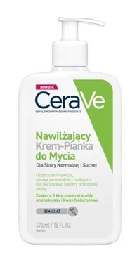 CERAVE nawilżający krem-pianka do mycia dla skóry normalnej i suchej 473 ML