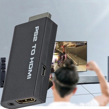 ADAPTER PS2 do HDMI KONWERTER PRZEJŚCIÓWKA HD