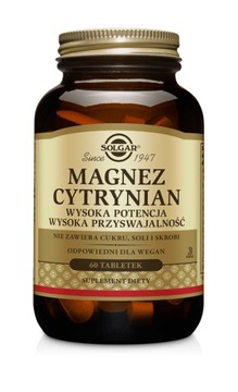 SOLGAR Magnez cytrynian tabl. 60 tabl.