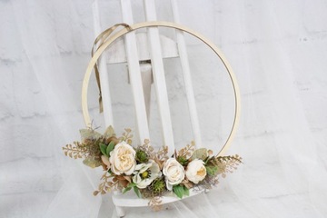 Обруч венок осенний венок украшение дома окно бежевый