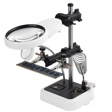 ТРЕТЬЯ РУКА ПОДСТАВКА ДЛЯ ПАЯЛЬНИКА СВЕТОДИОДНАЯ УВЕЛИЧЕНИЕ RT0179