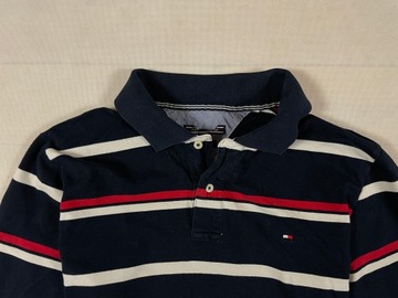 Tommy Hilfiger logo unikat polo longsleeve slim M