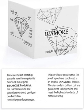 Diamore Pierścionek Złoto 585 Diament 0,03ct r. 16