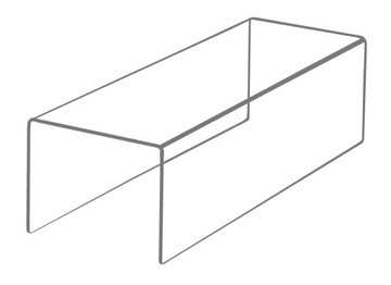 STOJAK PODSTAWKA EKSPOZYTOR STOPIEŃ PLEXI 40/10 cm