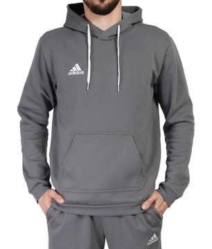 adidas bluza męska z kapturem sportowa szara roz. L