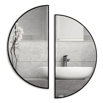 ЗЕРКАЛО ПОЛУЛУННИК ПОЛУКРУГ ПОЛУКРУГ 100x50 УЗКАЯ АЛЮМИНИЕВАЯ РАМА ЛОФТ