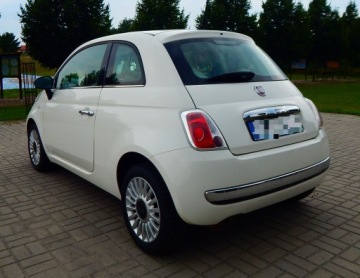 Fiat 500 II Seria 1 1.2 69KM 2014 Fiat 500 1.2 Lounge szklany dach jasne wnętrze bezwypadkowy, zdjęcie 4