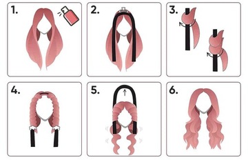 ПЛЁВКА ДЛЯ ЗАВИВКИ ВОЛОС КУДРЫ ЛЕНТА С РЕЗИНОВОЙ ПРЯЖКОЙ КЕПКА