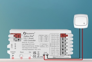 Inteligentny Sterownik ZigBee 5 w 1 do taśm i pasków LED Hue TUYA Conbee HA