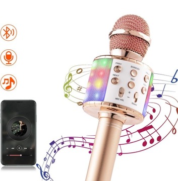 MIKROFON DLA DZIECI KARAOKE BEZPRZEWODOWY BLUETOOTH GŁOŚNIK DO TELEFONU