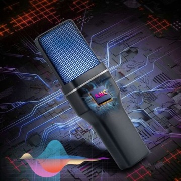 Mikrofon Bezprzewodowy 777W Led RGB USB-C Lightning komputer PC