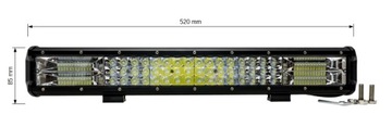 Галогенный светодиодный комбо 288 Вт - 52 см. Рабочая лампа