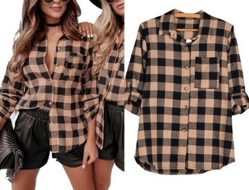 351 РУБАШКА ИЗ ХЛОПКА В КЛЕТКУ НА ПУГОВИЦАХ