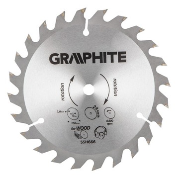 GRAPHITE 55H666 Tarcza do pilarki 150x10mm 24Z