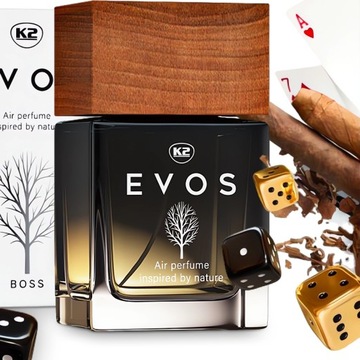 K2 EVOS BOSS FLAKON 50ML PERFUMY DO SAMOCHODU AUTA ZAPACH ATOMIZER