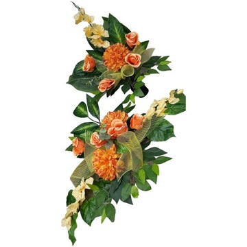 Композиция могильное кладбище + букет для бутылки