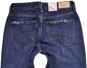 LEE spodnie HIGH slim blue MOM STRAIGHT W28 L33