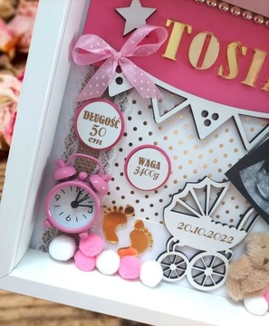 УДАР на крещение или годовалый ребенок *3D РАМКА 25х25см