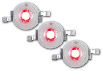 3x Dioda LED 1W 625-630nm Epileds 38mil czerwony klasyczny