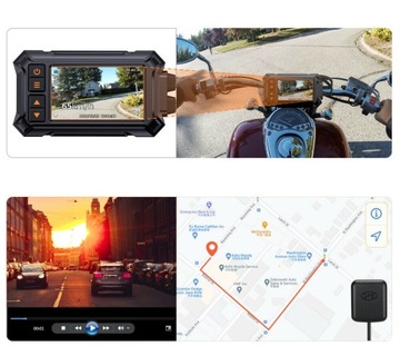 МОТОЦИКЛОВЫЙ ВИДЕОРЕГИСТРАТОР GPS WiFi FHD 1080P