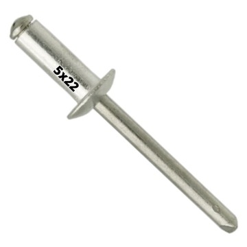 NITY ZRYWALNE ALUMINIOWE NIT 5x22mm 50 SZTUK