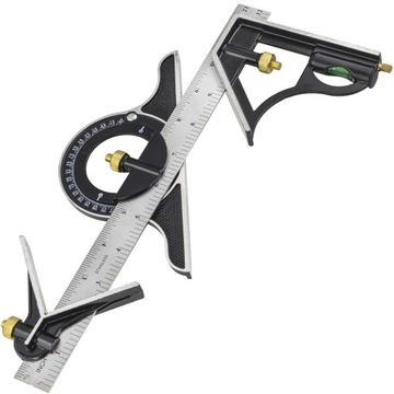 KĄTOMIERZ KĄTOWNIK WIELOFUNKCYJNY STOLARSKI 30CM 72-120 MM LINIAŁ PRZYMIAR