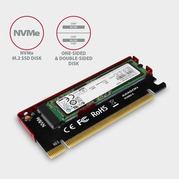 PCEM2-S Внутренний адаптер PCIe x16, 1x M.2 NVMe