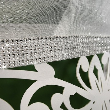 Готовая штора из Вуали, Ажурного Панно, Страз, 150х175.