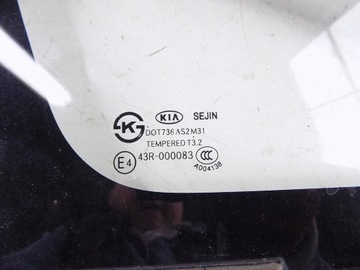 KIA RIO III 11-14 5D HB SKLO (OKNO) TROJŮHELNÍK PRAVÝ PŘEDNÍ
