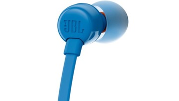 SŁUCHAWKI JBL T110 DOUSZNE Z MIKROFONEM NIEBIESKIE