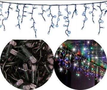 SOPLE GIRLANDA KURTYNA 500 LED MULTIKOLOR + FLASH