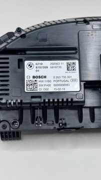 BMW 3 F30 F35 F31 2016 PŘÍSTROJOVÁ DESKA BUDÍKY